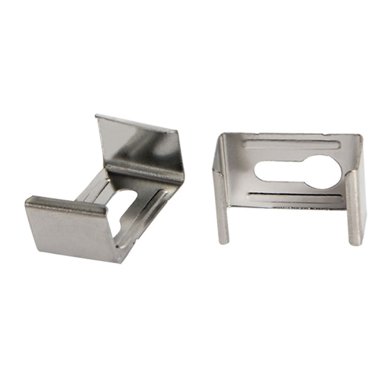 Shallow Square Surface Mounted or Recessed 2 Meter 23x8mm Winged Aluminium LED Profile Silver - HV9699-2308-2M