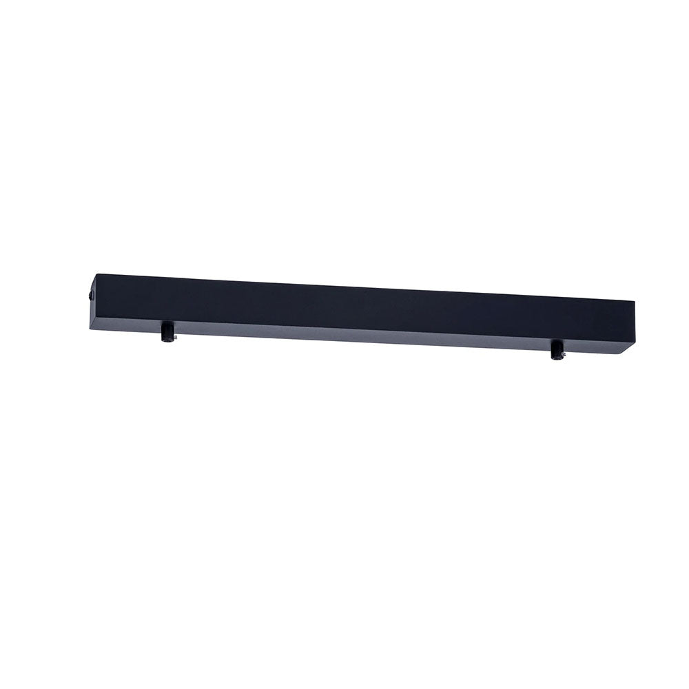 Rectangle Surface Mounted Aluminium Pendant Canopy 500mm Black - HV9705-5050-BLK