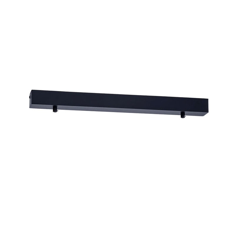 Rectangle Surface Mounted Aluminium Pendant Canopy 500mm Black - HV9705-5050-BLK
