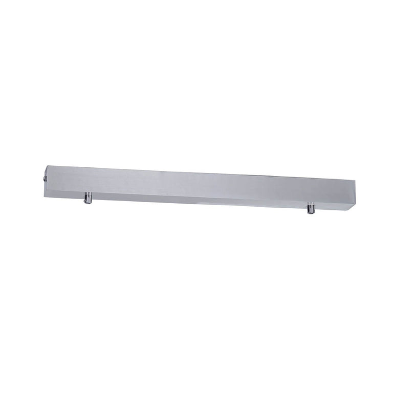 Rectangle Surface Mounted Aluminium Pendant Canopy 500mm Satin Chrome - HV9705-5050-SCH