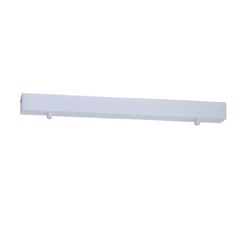 Rectangle Surface Mounted Aluminium Pendant Canopy 500mm White - HV9705-5050-WHT
