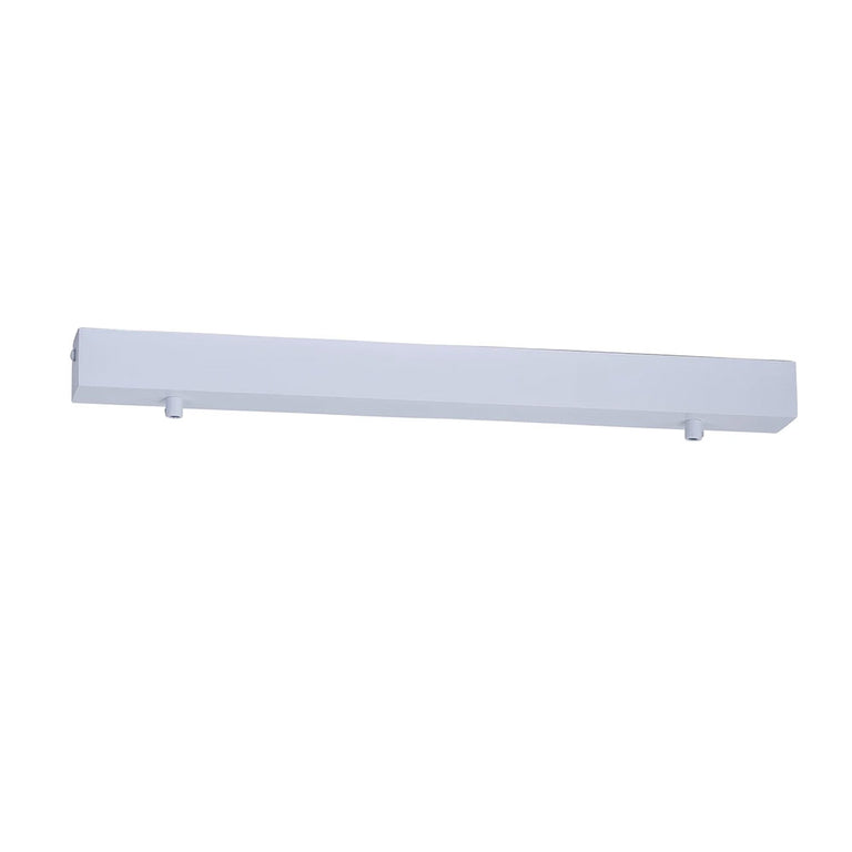Rectangle Surface Mounted Aluminium Pendant Canopy 500mm White - HV9705-5050-WHT