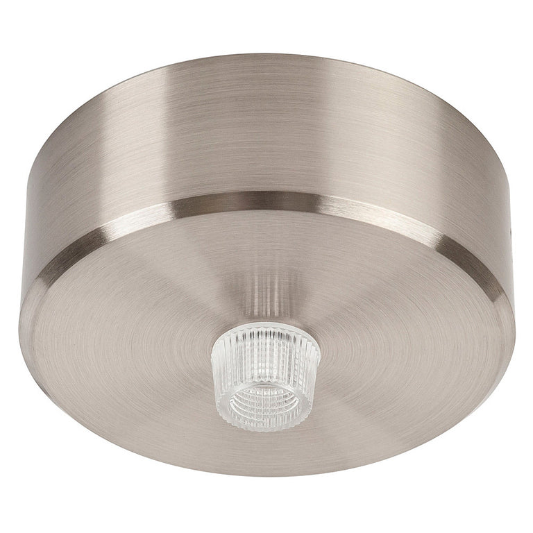 Round Surface Mounted Aluminium Pendant Canopy 70mm Satin Chrome - HV9705-7023-SCH