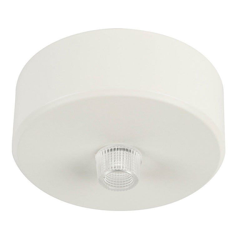 Round Surface Mounted Aluminium Pendant Canopy 70mm White - HV9705-7023-WHT