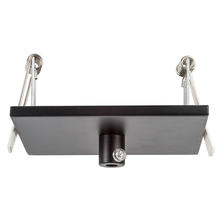 Square Recessed Aluminium Pendant Canopy 100mm Black - HV9705-9005-BLK-SQ