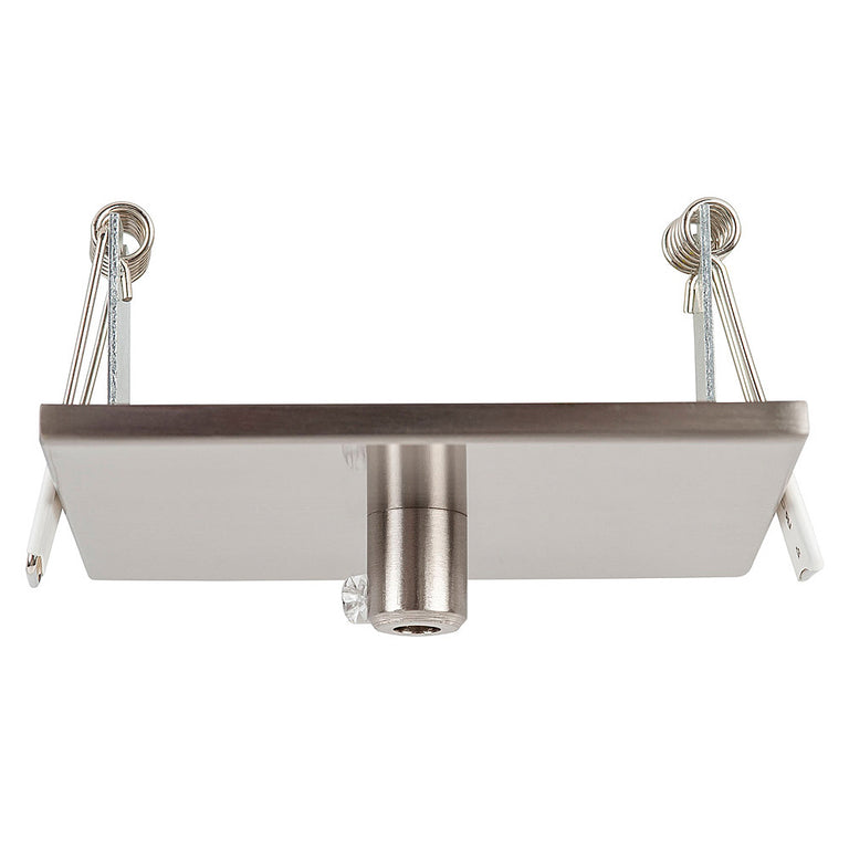 Square Recessed Aluminium Pendant Canopy 100mm Satin Chrome - HV9705-9005-SCH-SQ