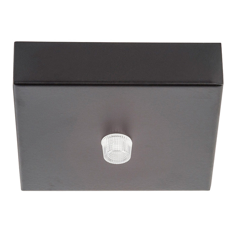 Square Surface Mounted Aluminium Pendant Canopy 100mm Black - HV9705-9025-BLK-SQ