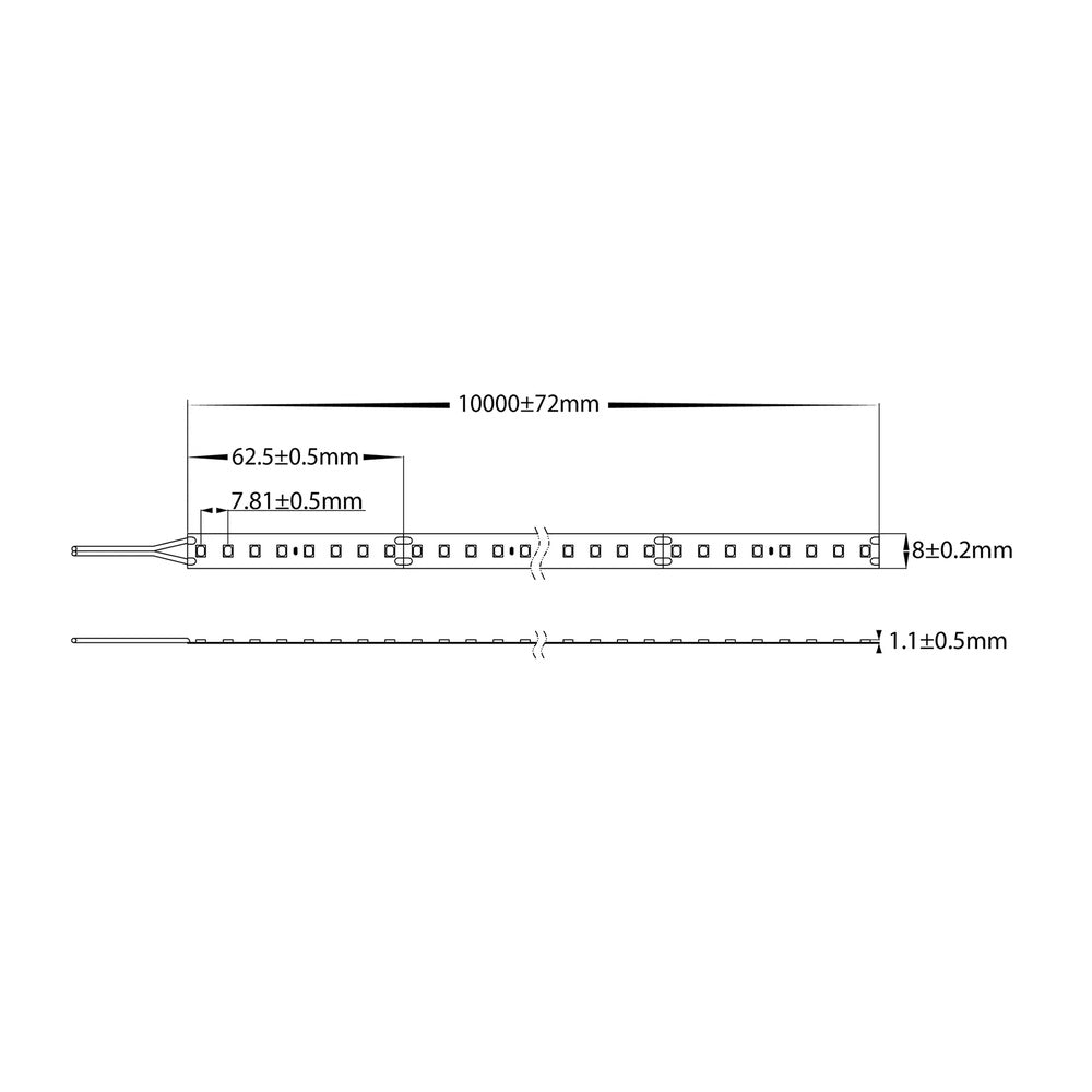 9.6W IP20 24V DC 128 LED 3000K 30 Metre LED Strip / Neutral White - HV9722-IP20-128-4K-30M