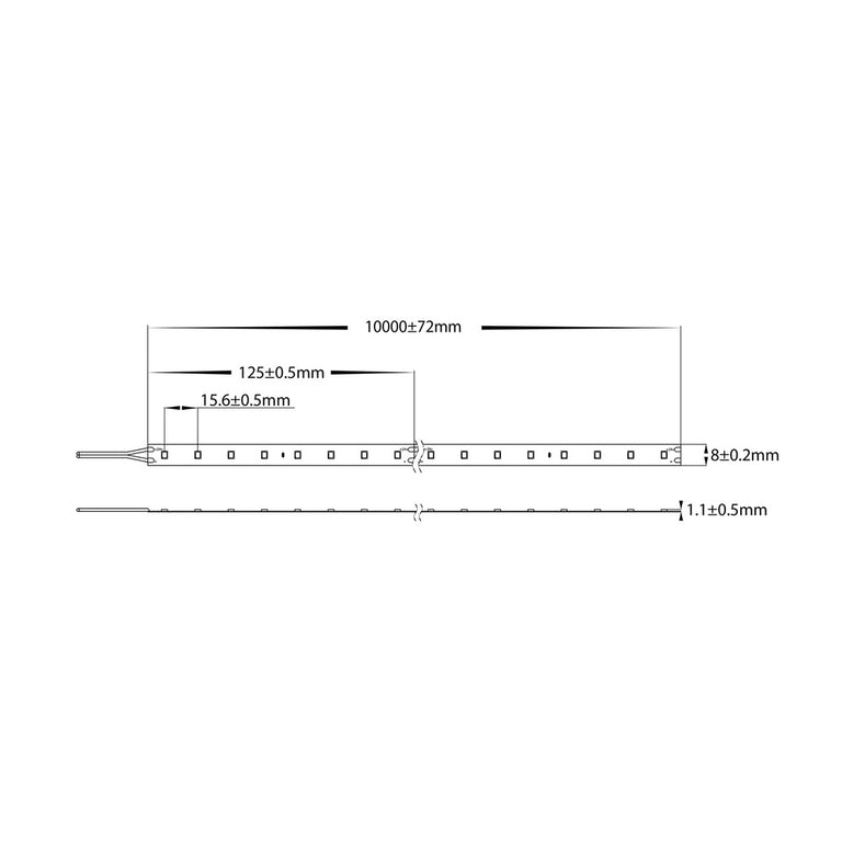 4.8W IP20 24V DC 64 LED 3000K 30 Metre LED Strip / Warm White - HV9722-IP20-64-3K-30M