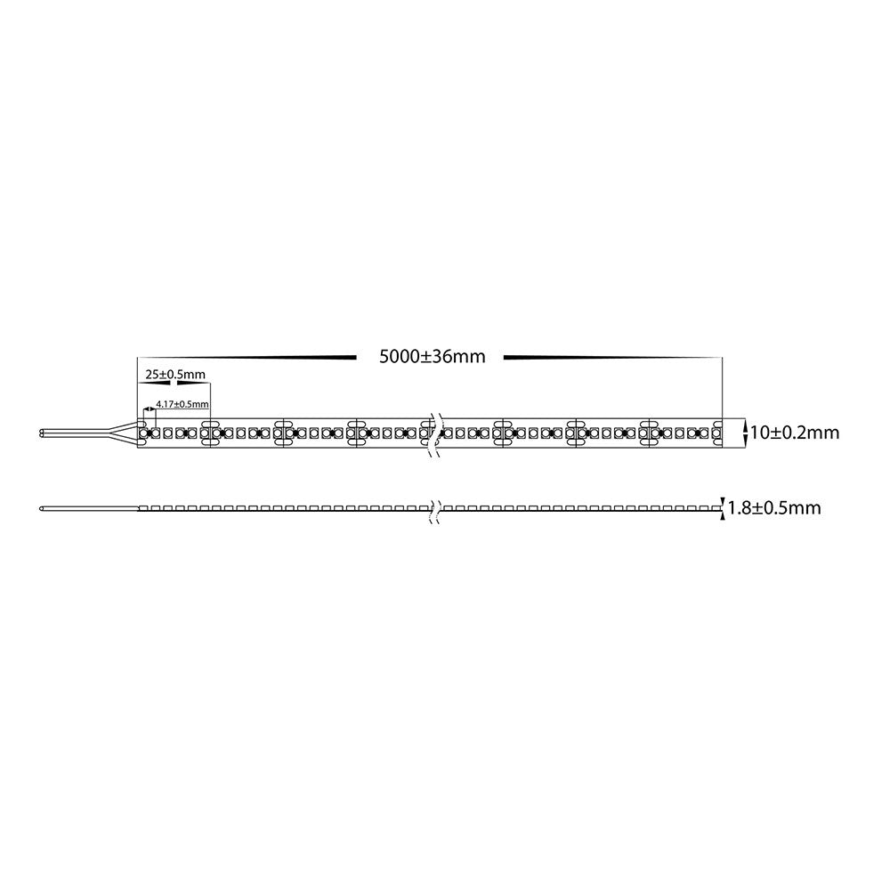 19.2W IP20 24V DC 240 LED 3000K 1 Metre LED Strip / Warm White - HV9723-IP20-240-3K-1