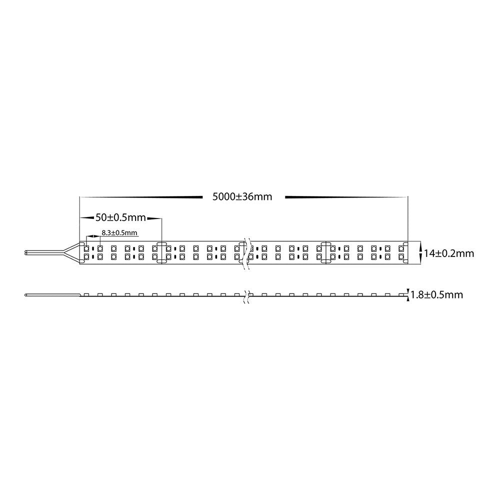 19.2W IP20 24V DC 240 LED 5500K 30 Metre LED Strip / Cool White - HV9723-IP20-240-5K-2-30M
