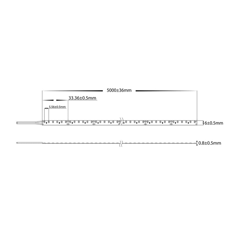 7.7W IP20 12V DC Side Mounted 3000K 1 Metre LED Strip / Warm White - HV9723-IP20-96SM-3K