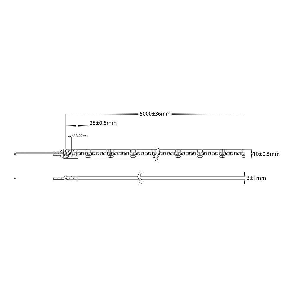 19.2W IP54 24V DC 240 LED 3000K 10 Metre LED Strip / Warm White - HV9723-IP54-240-3K-1-10M