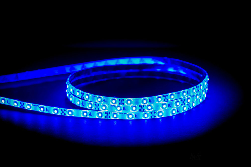 4.8W 12V DC Dimmable LED 10 Meter Roll Strip / Blue - HV9723-IP54-60-B