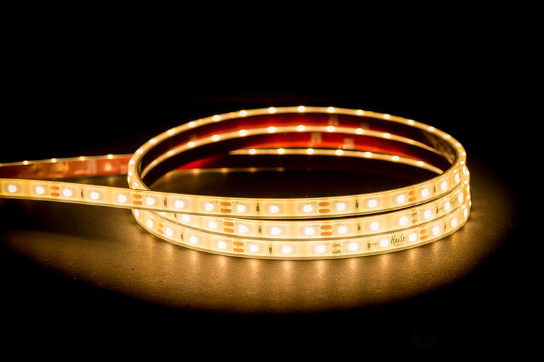 4.8W 12V DC Dimmable LED Strip / Warm White - HV9723-IP67-60-3K
