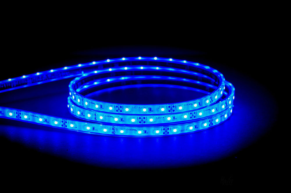 4.8W 12V DC Dimmable LED Strip / Blue - HV9723-IP67-60-B