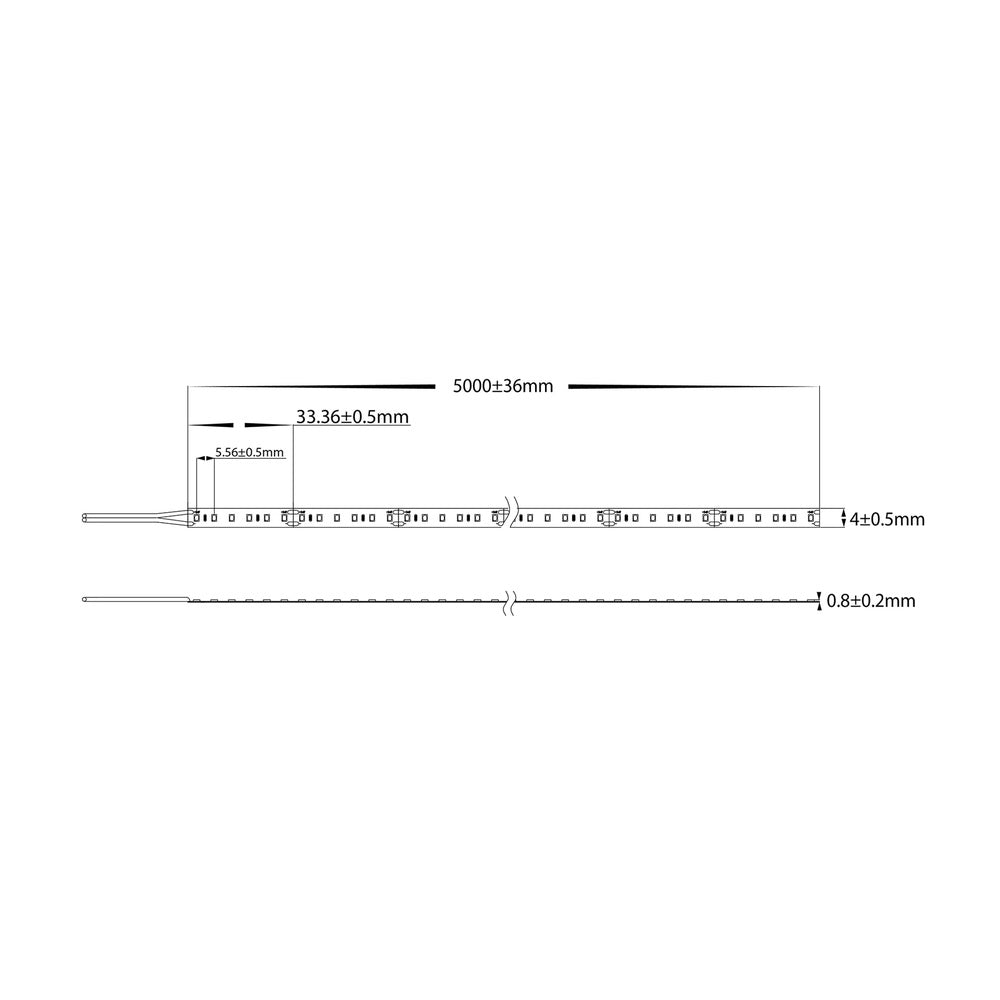 4.8W IP20 24V DC 180 LED 4000K Micro 1 Metre LED Strip / Neutral White - HV9731-IP20-180-4K
