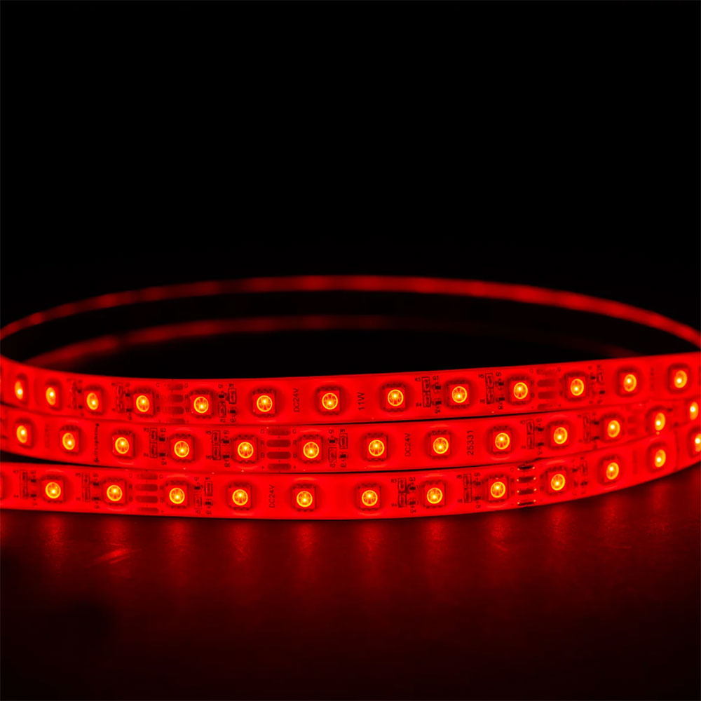 Long Run RGB IP54 11W 24V DC 60 LED Strip - HV9753-IP54-60-RGB