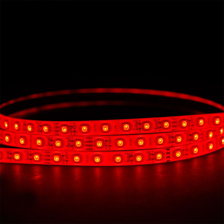 Long Run RGB IP54 11W 24V DC 60 LED Strip - HV9753-IP54-60-RGB