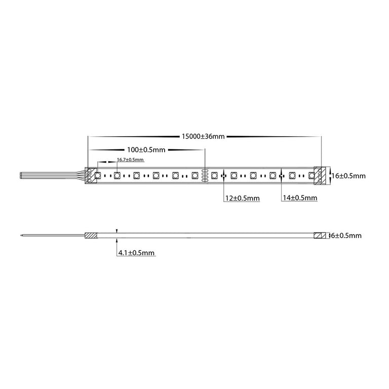 Long Run 15M RGB IP67 11W 24V DC 60 LED Strip - HV9753-IP67-60-RGB-15M