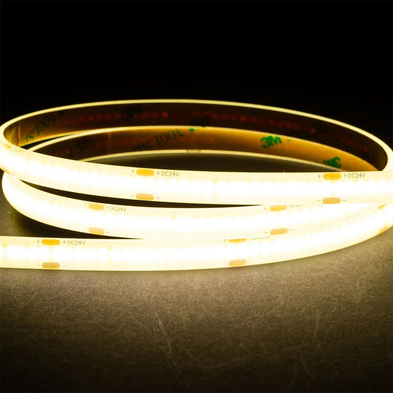 4.8W 24V DC 320 LED COB Dotless 1 Metre Strip Light / Natural White - HV9760-IP54-320-4K