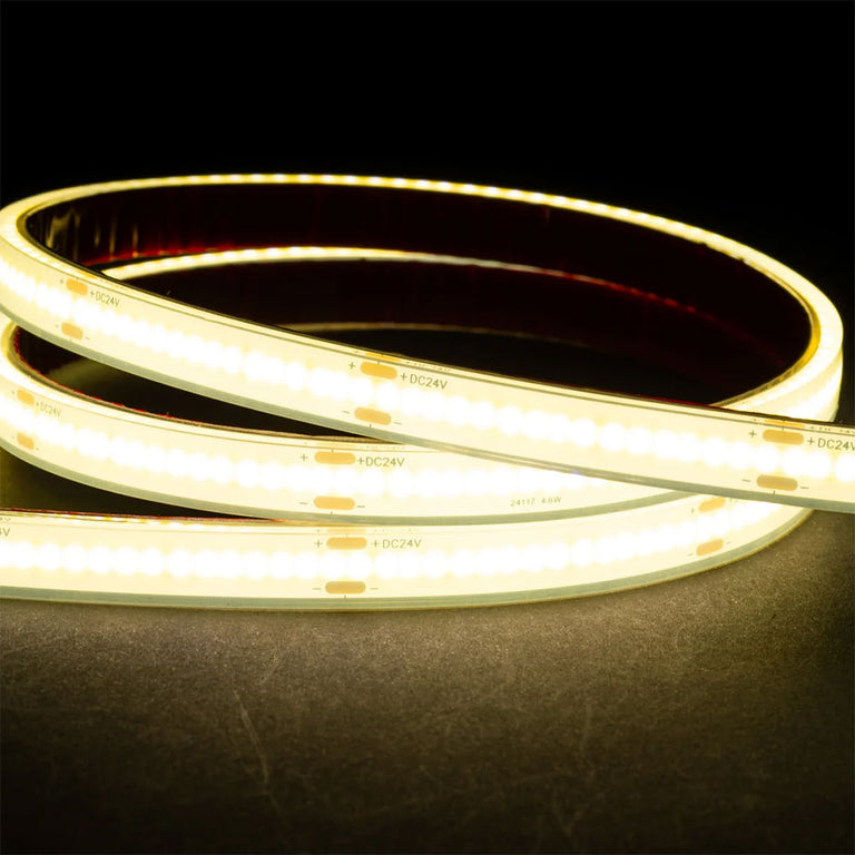 4.8W 24V DC 320 LED COB 10 Metre Dotless LED Strip / Natural White - HV9760-IP67-320-4K-10M