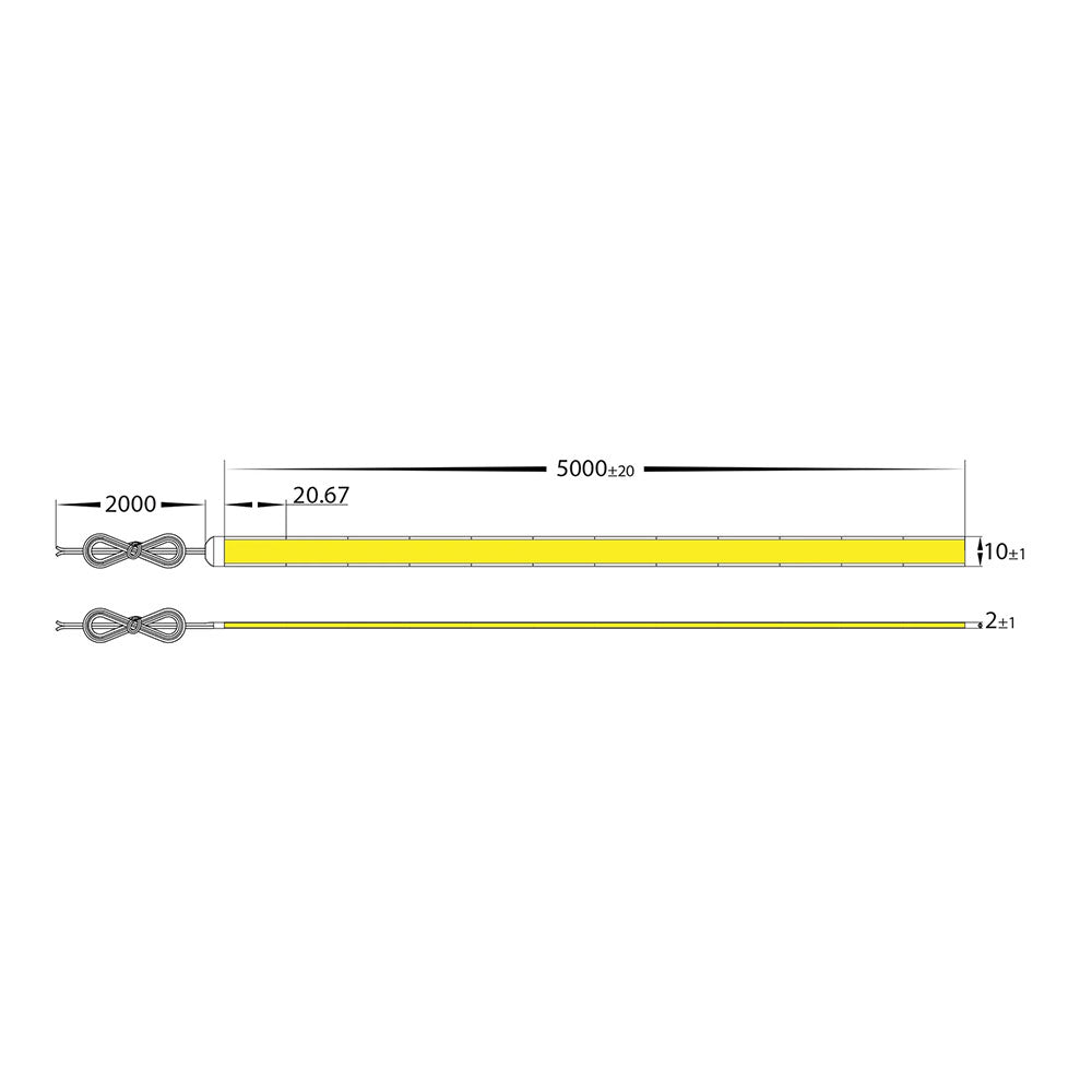 14W IP20 24V DC 1152 LED COB 4000K 30 Metre LED Strip / Natural White - HV9761-IP20-1152-4K-30M
