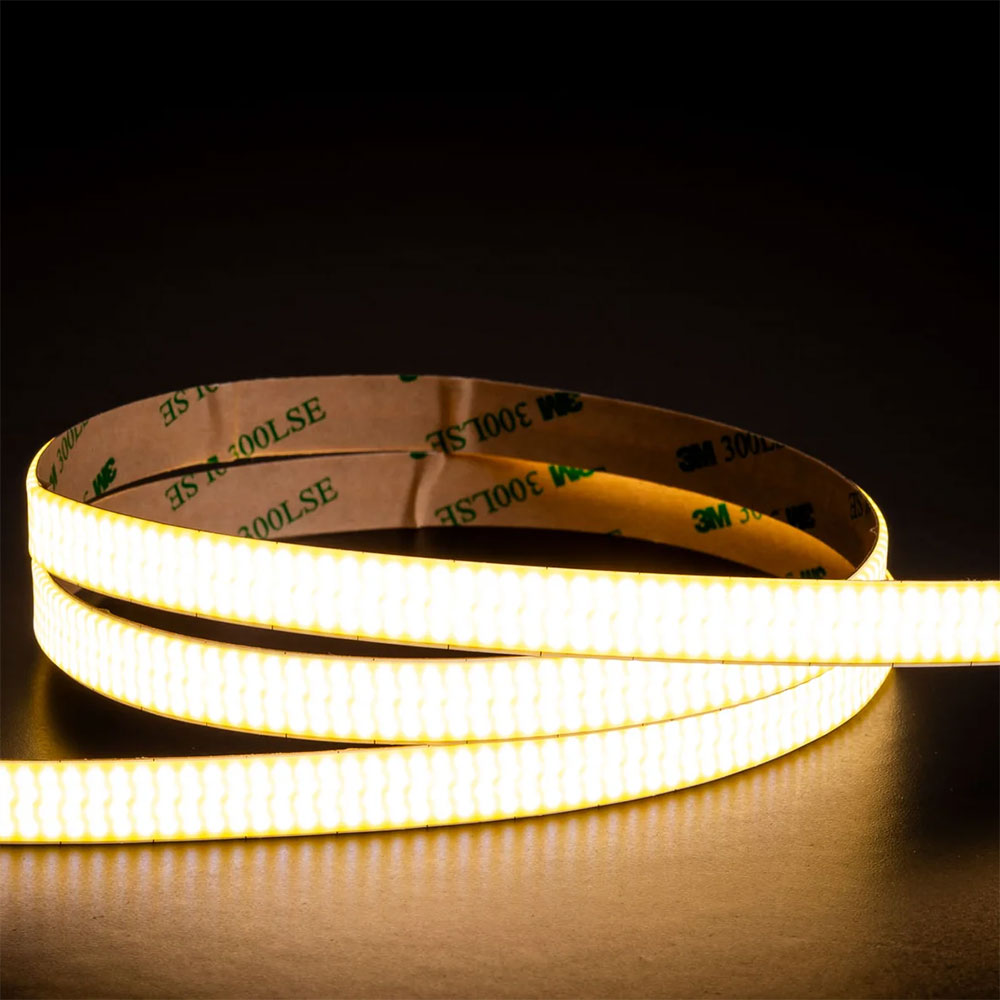 15W IP20 24V DC 1280 LED COB 3000K 30 Metre LED Strip / Warm White - HV9761-IP20-1280-3K-30M