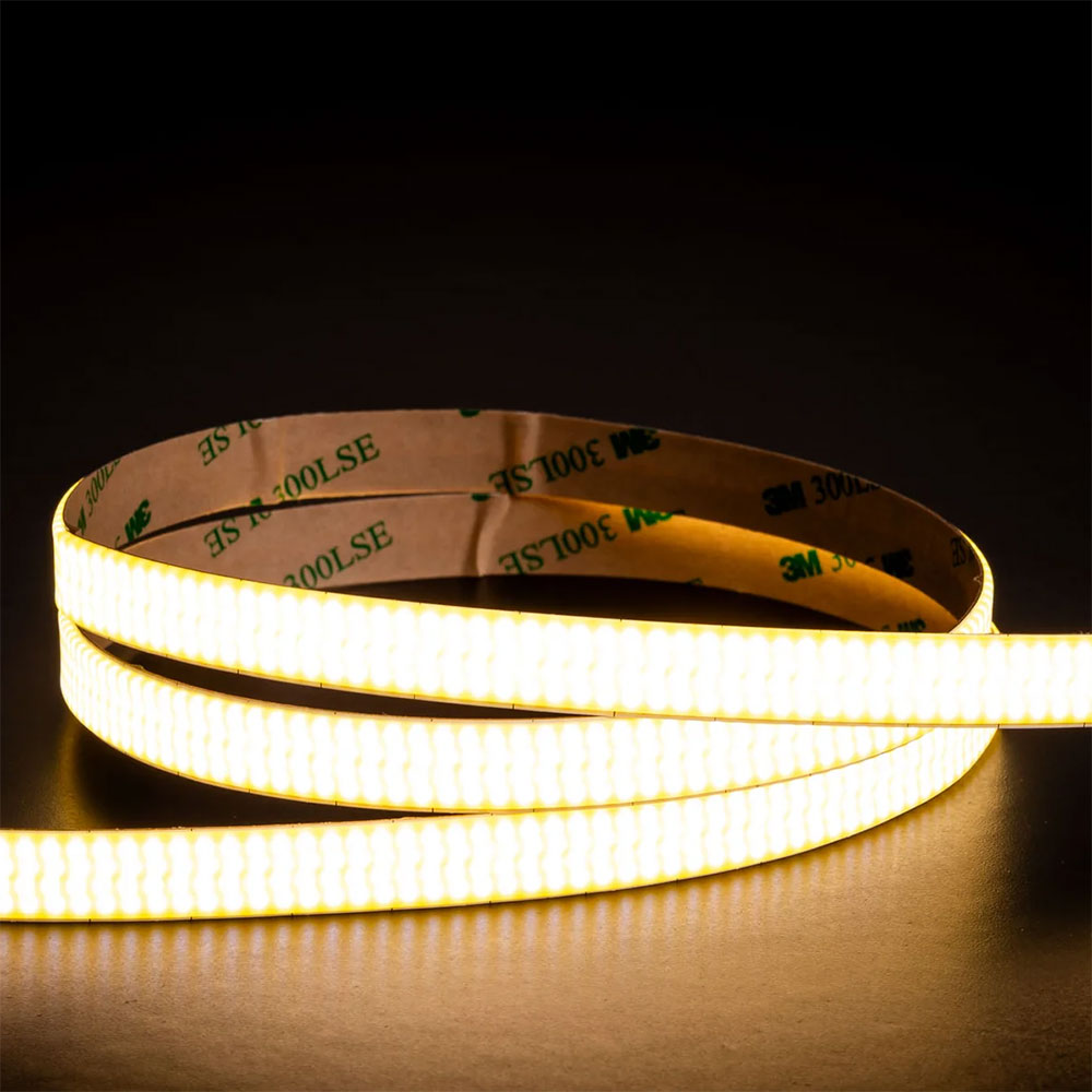 15W IP20 24V DC 1280 LED COB 4000K 30 Metre LED Strip / Natural White - HV9761-IP20-1280-4K-30M