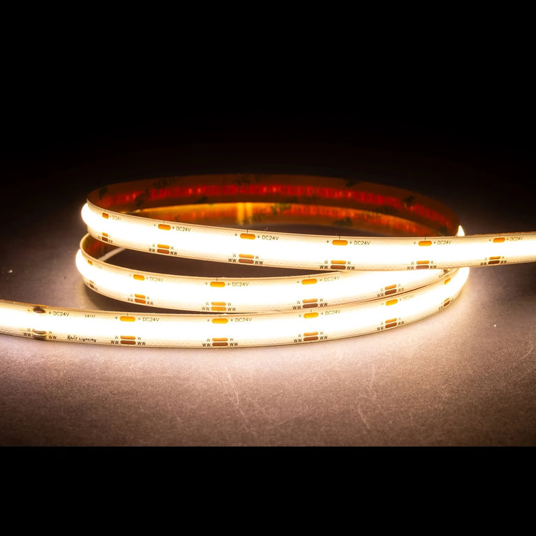 14.4W IP20 24V DC 608 LED COB Dotless 30 Metre LED Strip / CT - HV9761-IP20-608-CT-30M