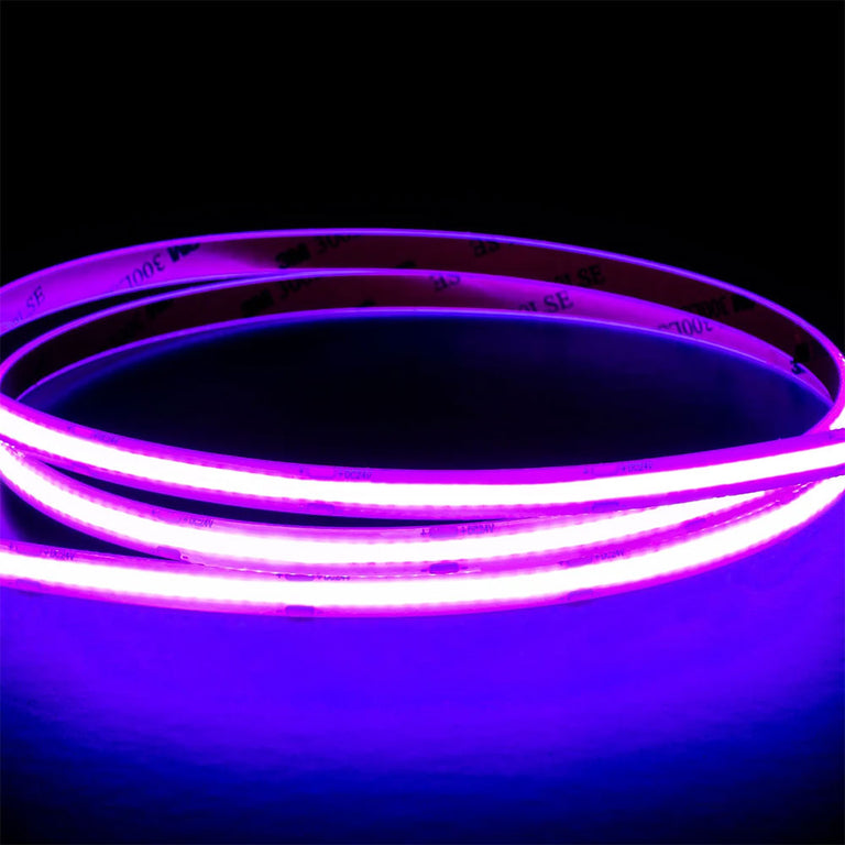 9.6W IP54 24V DC 320 LED COB Dotless 1 Metre LED Strip / Violet - HV9761-IP54-320-V