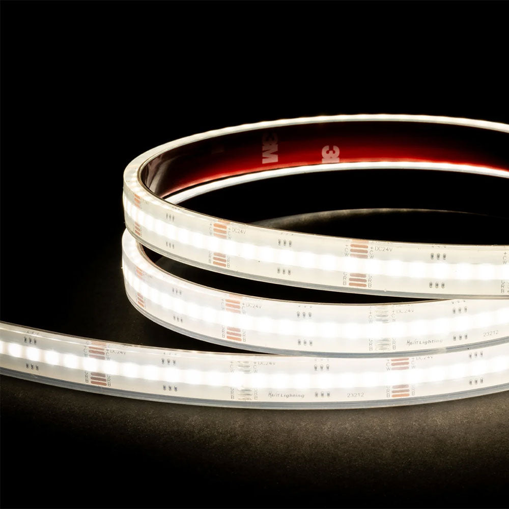20W IP67 24V DC 840 LED COB 10 Metre LED Strip / RGBCW - HV9761-IP67-840-RGBCW-10M