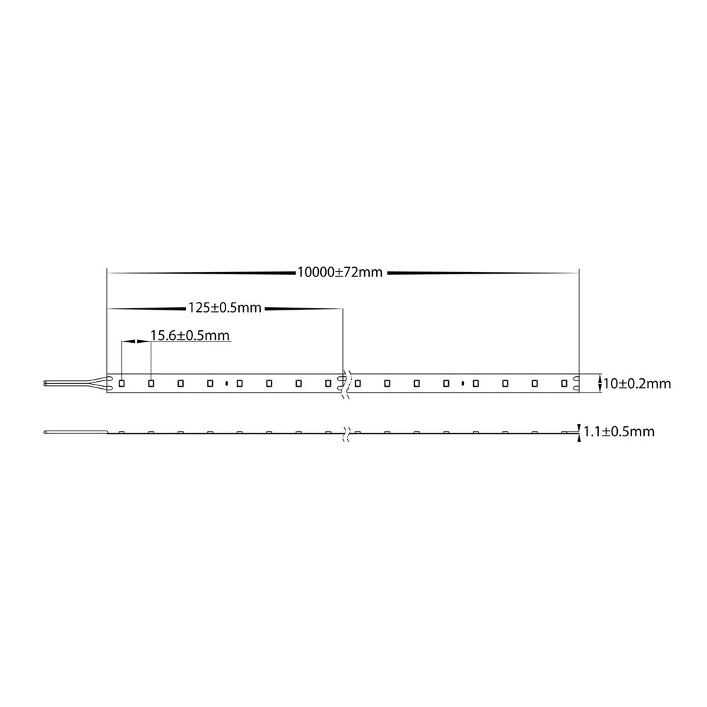 14.4W IP20 24V DC 80 LED 4000K 1 Metre LED Strip / Neutral White - HV9782-IP20-80-4K