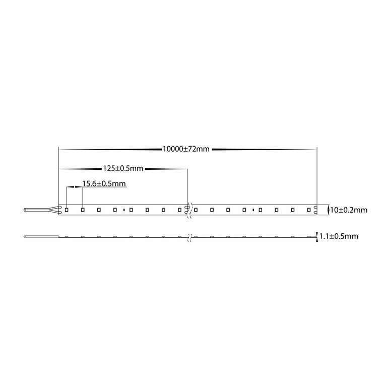 14.4W IP20 24V DC 80 LED 4000K 1 Metre LED Strip / Neutral White - HV9782-IP20-80-4K