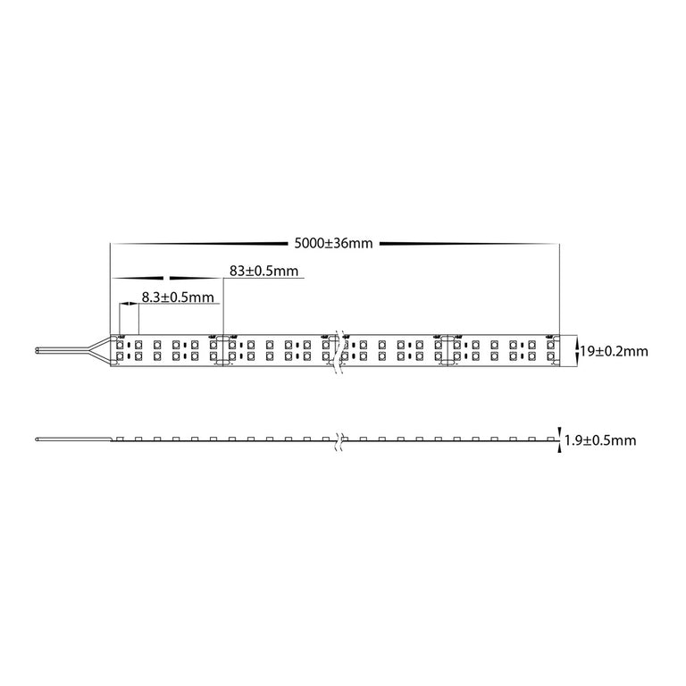 32.6W IP20 24V DC 168 LED 3000K 20 Metre LED Strip / Warm White - HV9783-IP20-168-3K-20M