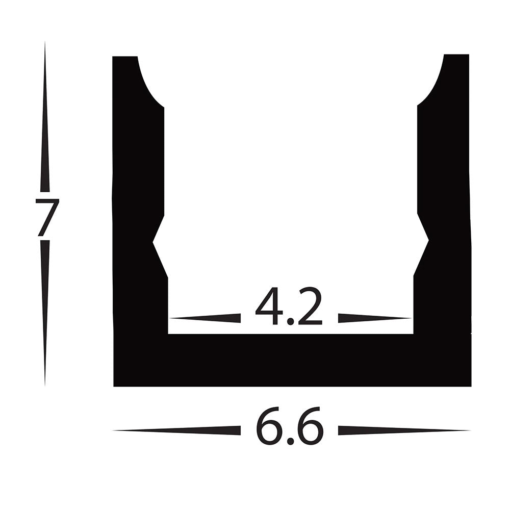 Aluminium Channel to suit HV9791 Side Bend Flexible Neon LED Strip - HV9791-ALU