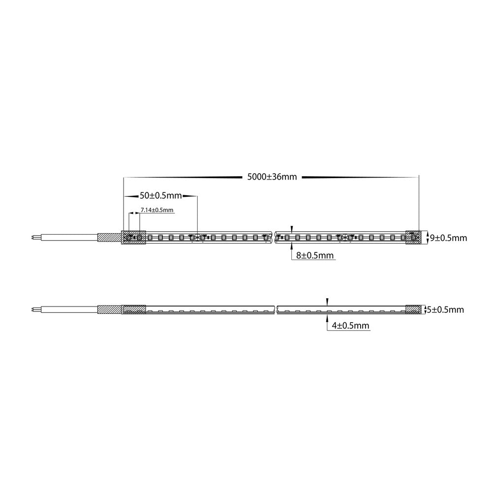 HaviFlex 9.6W IP67 24V DC 140 LED 4000K Side Band Flexible Neon 20 Metre LED Strip / Neutral White - HV9791-IP67-140-4K-20M
