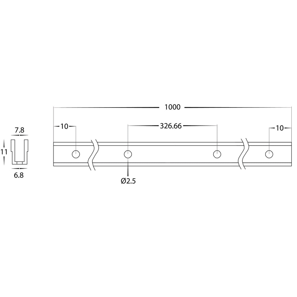 PVC Channel to suit HV9791 Side Bend Flexible Neon 2 Metre LED Strip - HV9791-PVC-CHANNEL-2M