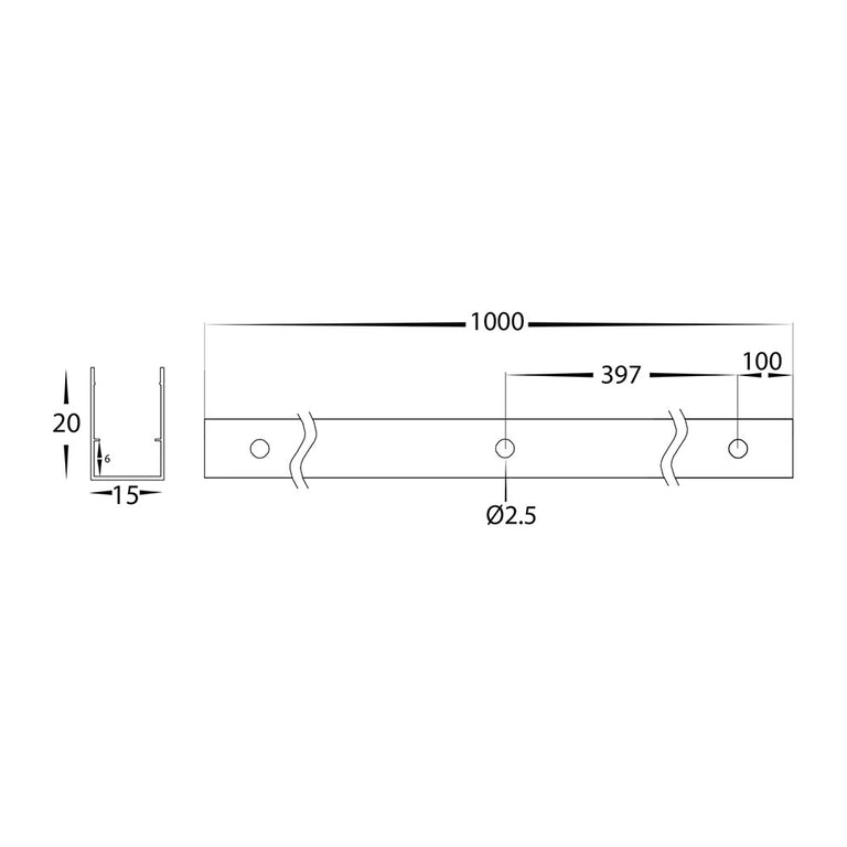 Aluminium Channel to suit HV9796 Flexible Neon LED Strip - HV9796-ALU