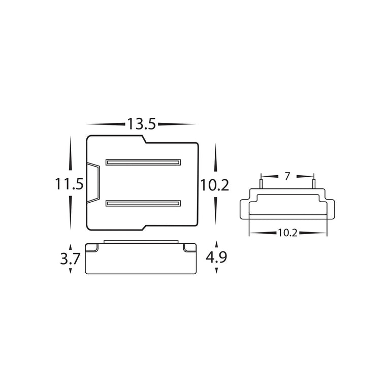 LED Strip Connector To Suit IP20 10mm PCB LED Strip Single Pack - HV9954