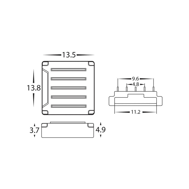 LED Strip Connector To Suit IP20 12mm PCB RGBC or RGBW LED Strip 10 Pack - HV9956-10PK
