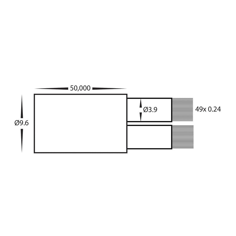 2 x 2.5mm Outdoor Garden Cable 50 Metre Roll - HV9995-2.5