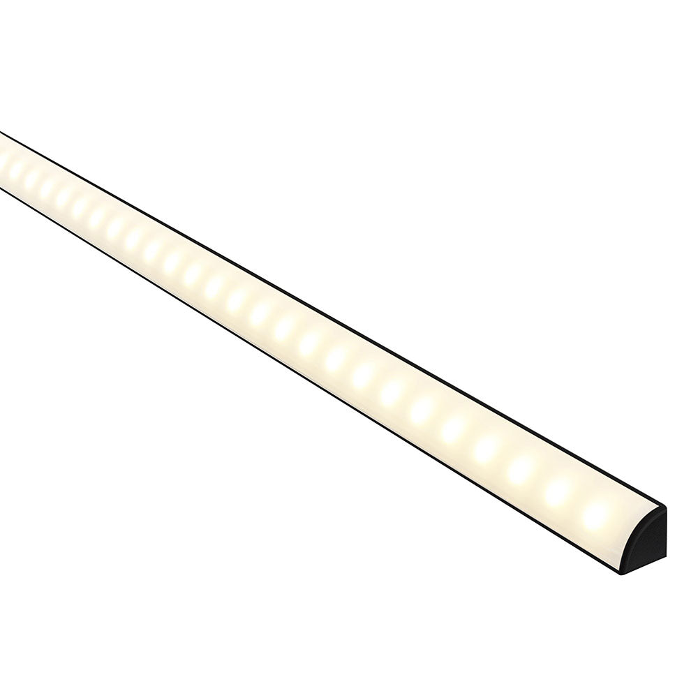 Corner 2 meter 16x16mm Aluminium LED Profile Black - HV9691-1616-BLK-2M