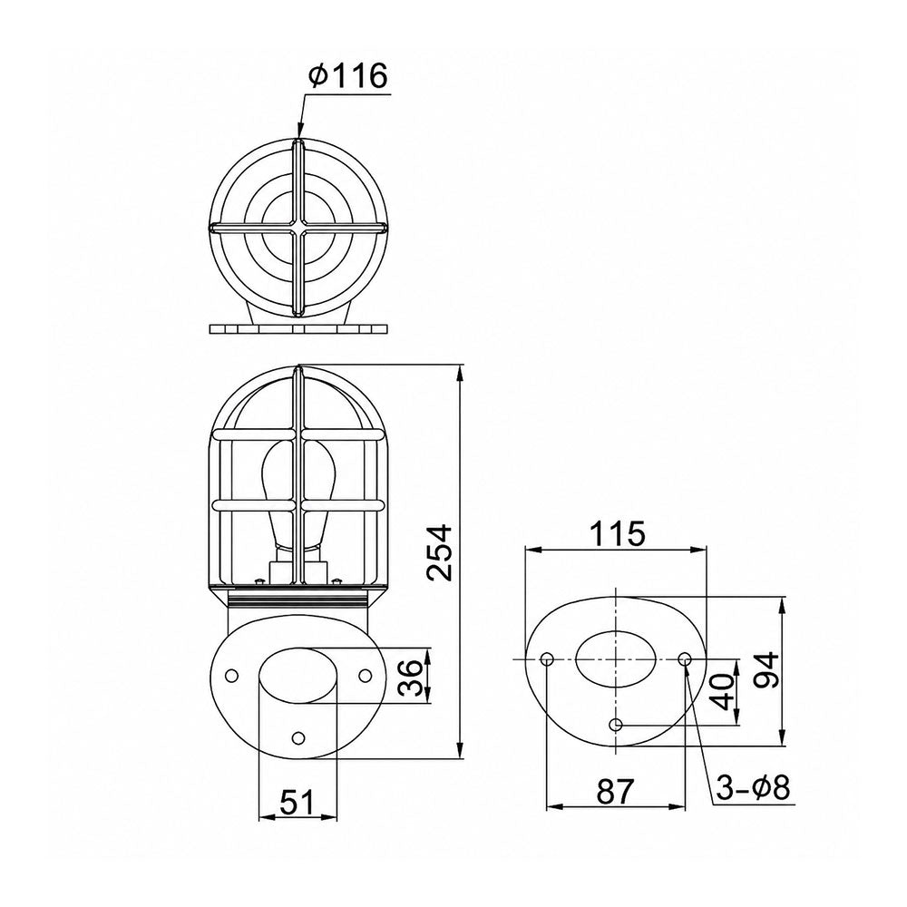 Harbour Outdoor Wall Light Solid Brass - LOI1001202