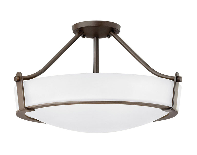 Hathaway Medium Semi Flush Olde Bronze - HK-HATHAWAY-SFMB