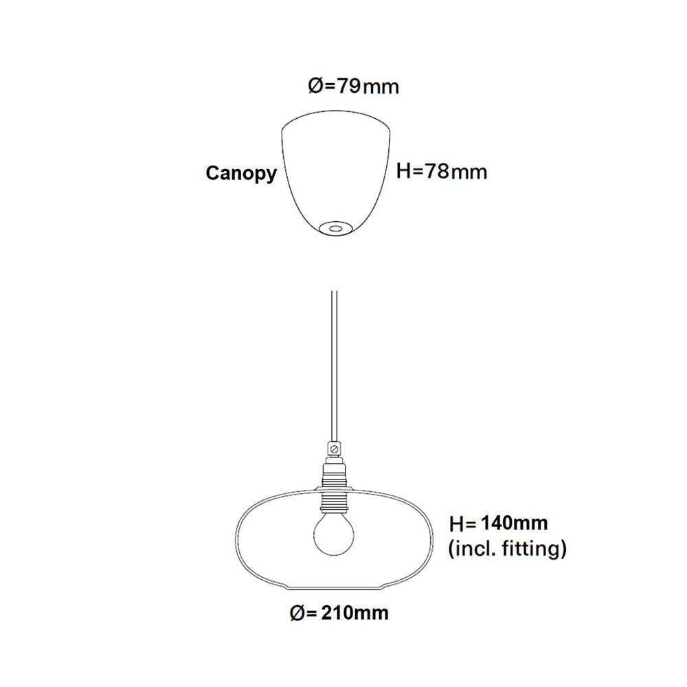 Horizon Small Pendant Clear / Silver - LA101771