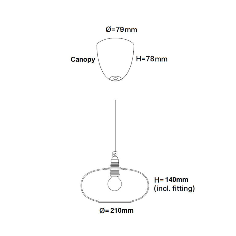 Horizon Small Pendant Toast / Gold - LA101780