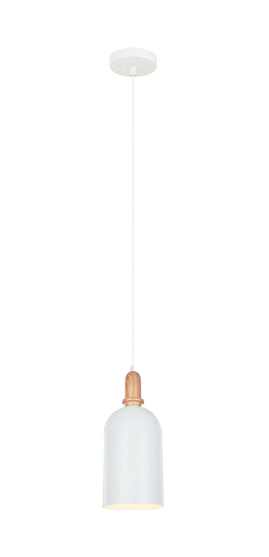 Modern Cylindrical Pendant White - Horten1