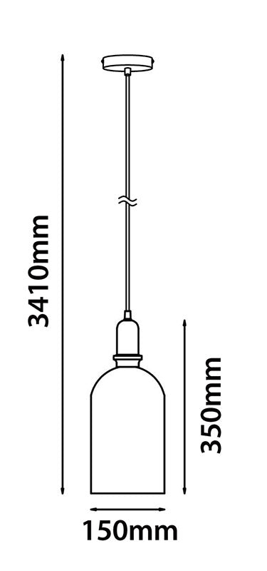 Modern Cylindrical Pendant Black - Horten2