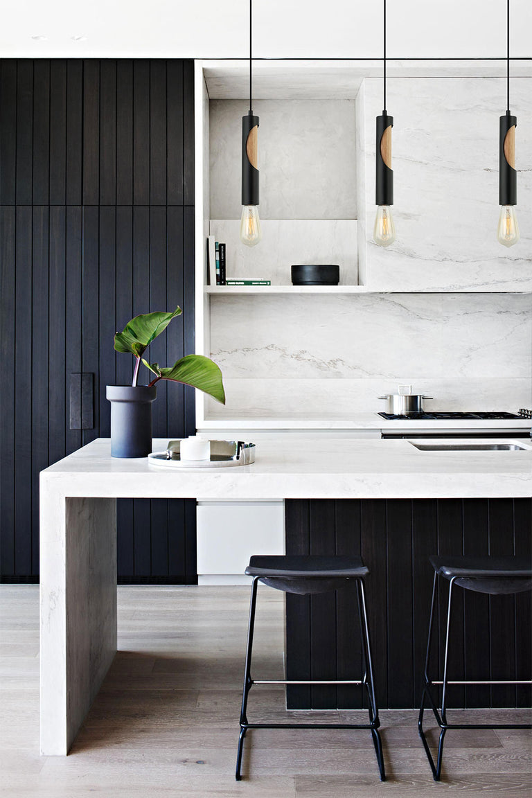 Interior Tube Pendant Light Matt Black - IDA1